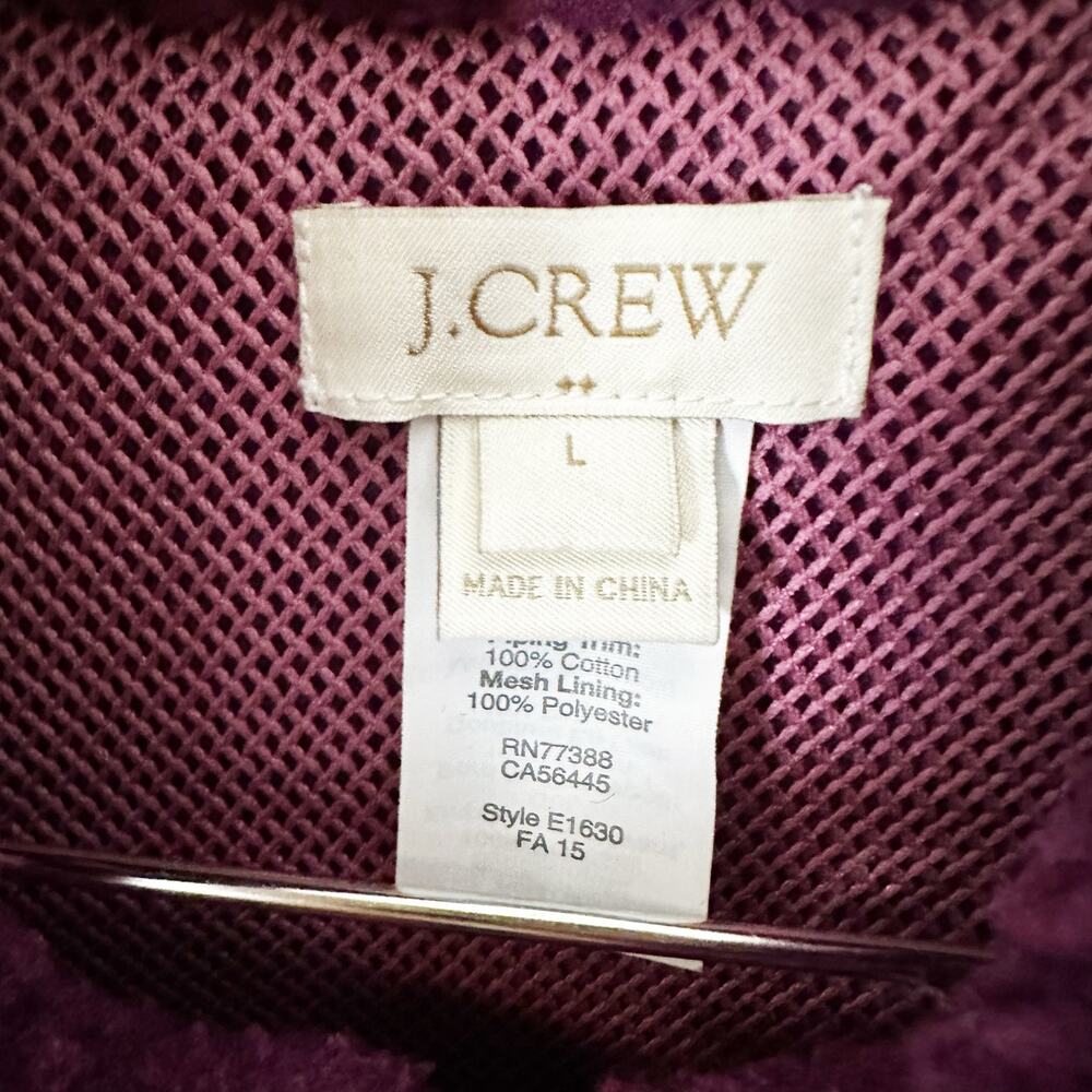 J. Crew Fleece Vest Purple Blue Womens E1630 sz L - Picture 3 of 5
